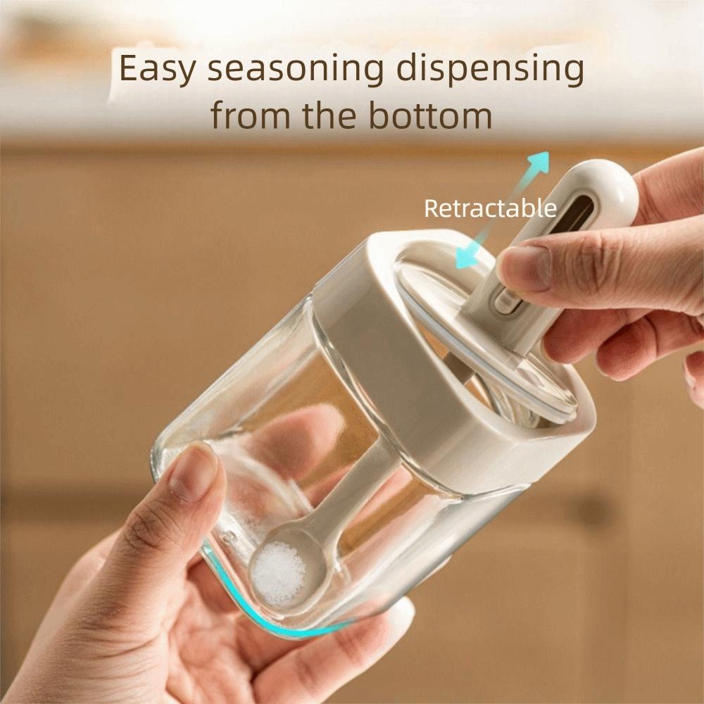 3Pcs Leakproof Glass Seasoning Bottle Moisture-Proof Spice Jar Portable Salt Container  for Home