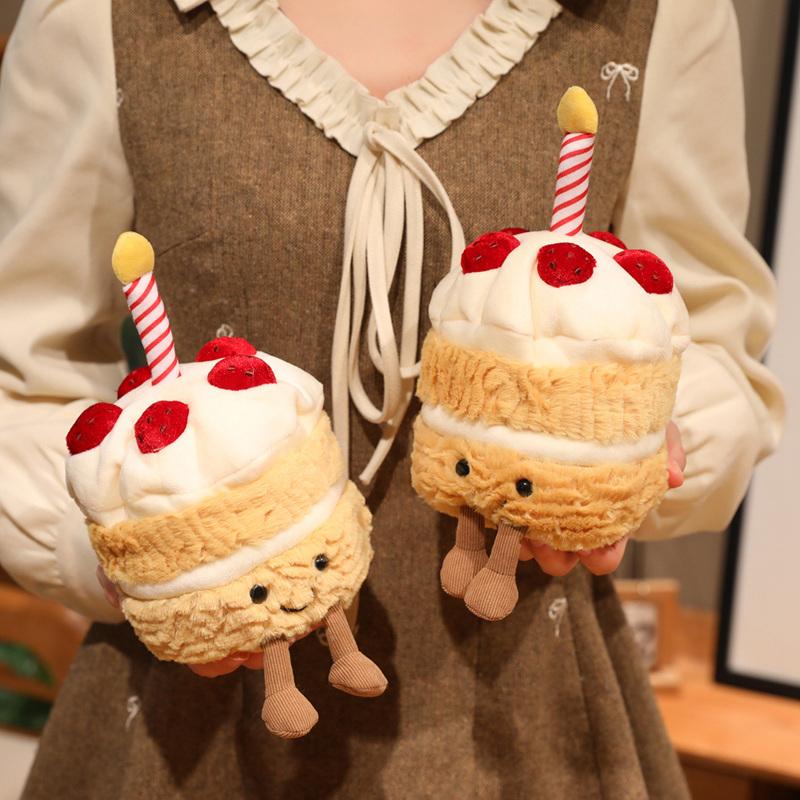 16cm Strawberry Cake Plush High Quality Sweet Doll Delicate Desert Pillow Party Props Xmas Gifts
