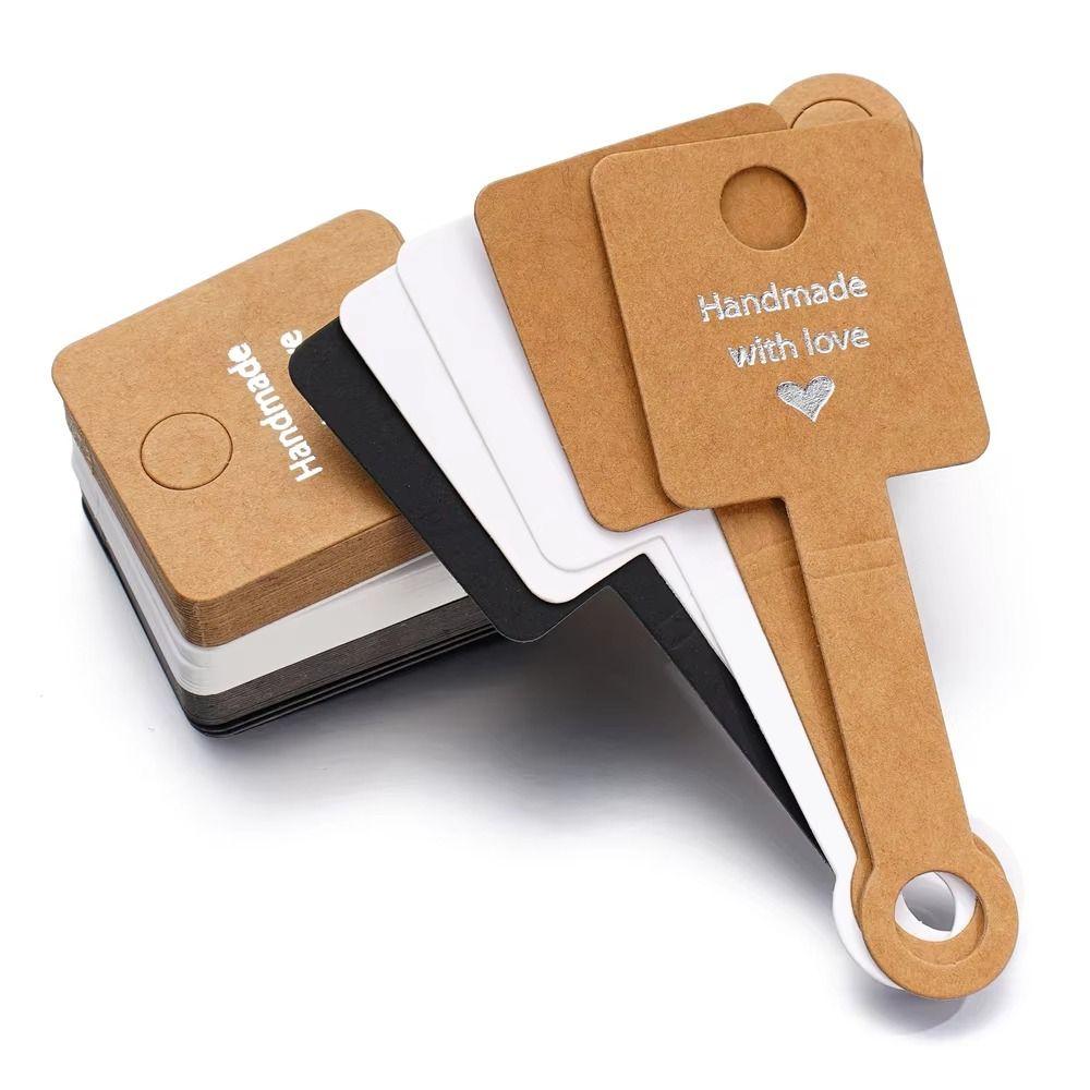 Kraft Paper Jewelry Hanging Price Tag DIY Handmade Jewelry Hang Tags Card Hair Clip