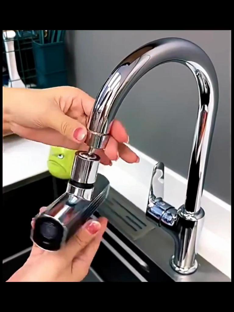 4 In 1 720° Rotation Waterfall Kitchen Faucet 4-Function Kitchen Sink Spray Nozzle High Pressure Kitchen Tap for Kitchen Sink Accessories