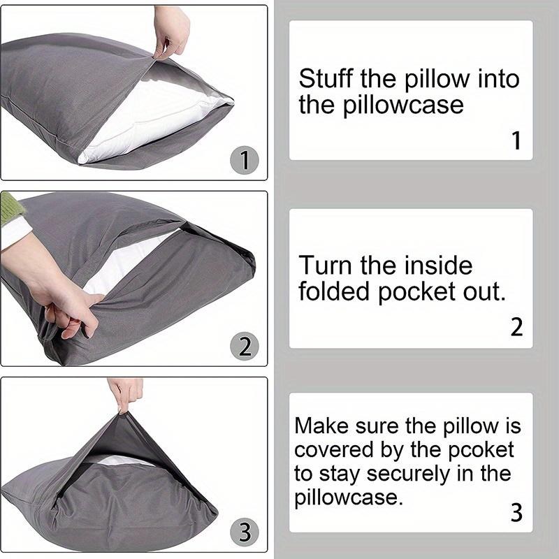 100% Cotton Brushed Pillowcase Super Soft Cozy Wrinkle And Fade Resistant With Envelope Closure