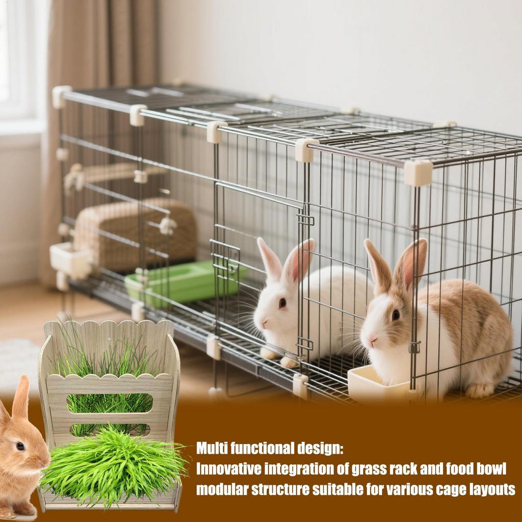 Hay Feeder Hamster Bunny Grass Holder Feeding Hay Manager Anti-Waste Grass Food Feeding Rack For Habitat Cage Enclosure Hutch