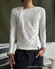 Unisex Casual Slim Long Sleeve T-Shirt with Side Button Design