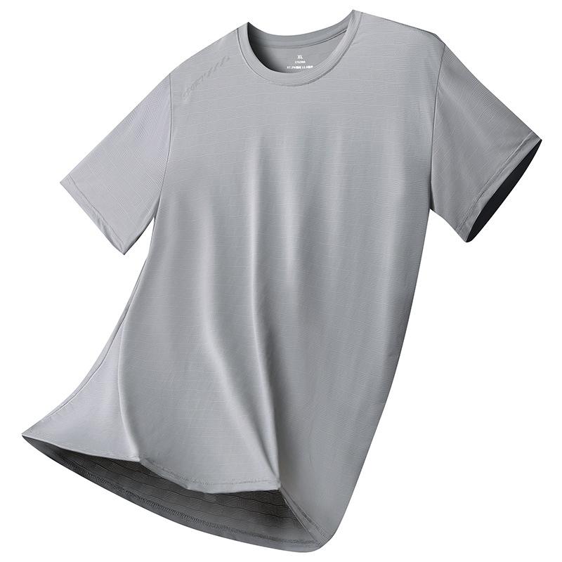 Summer Men's Fitness T-Shirt Short Sleeve High Sense Crew Neck Sports Casual Men's Quick-Drying Clothes