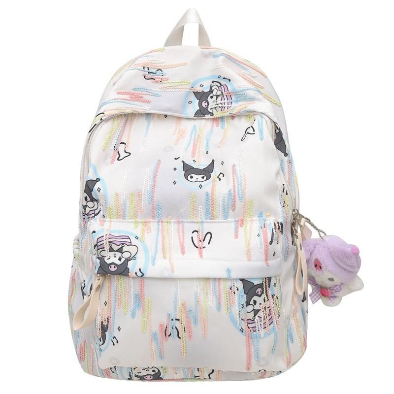Adorable Cartoon Backpack For Students Trendy Fashionable Nylon School Bag