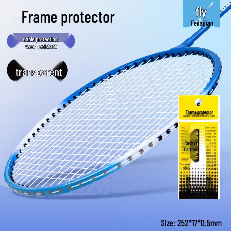 Αόρατος Προστατευτήρας Πλαισίου Ρακέτας Μπάντμιντον: Διαφανής Αυτοκόλλητη Ταινία Άκρης, Αντι-Φθοράς, Προστασία από Ξεφλούδισμα Βαφής, Σχεδιασμός Χωρίς Μαρκάρισμα.