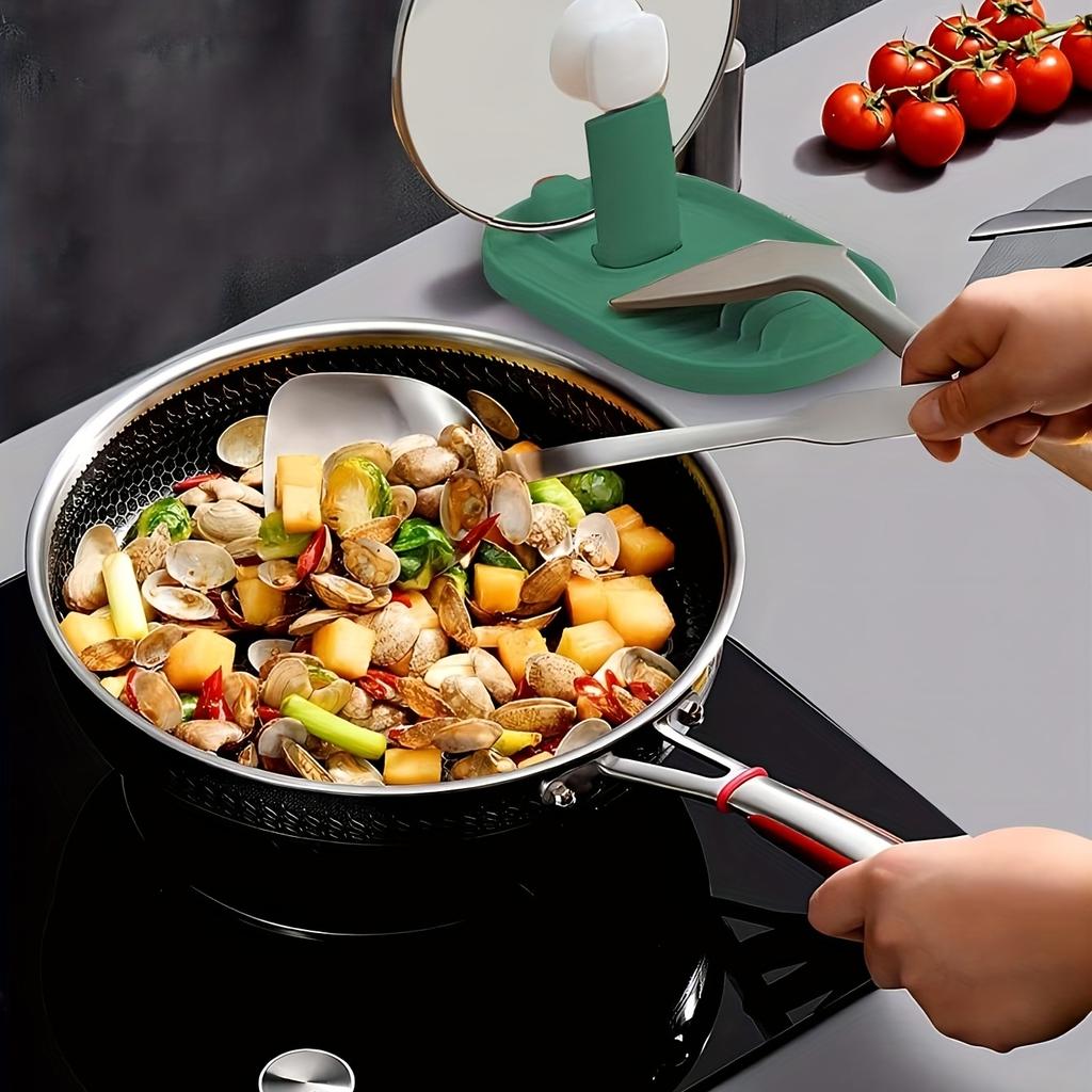 1 szt. Stojak na pokrywki do garnków Stojak na łopatkę/chochlę Organizer na sztućce Półka Podkładka pod łyżkę Stojak na łopatkę Akcesoria do przechowywania w kuchni