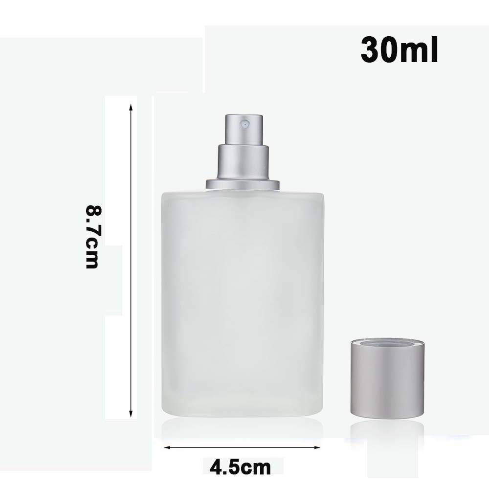 

50ml/30ml/ Screw Top Sandblasted Glass Perfume Bottle Liquid Spray Bottle Empty Dispenser Bottle Empty Makeup Fine Mist Bottles Glass