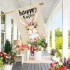 Happy Easter Bunny Garden Flag , Double-Sided, Durable Polyester, Perfect for Yard & Outdoor Decor