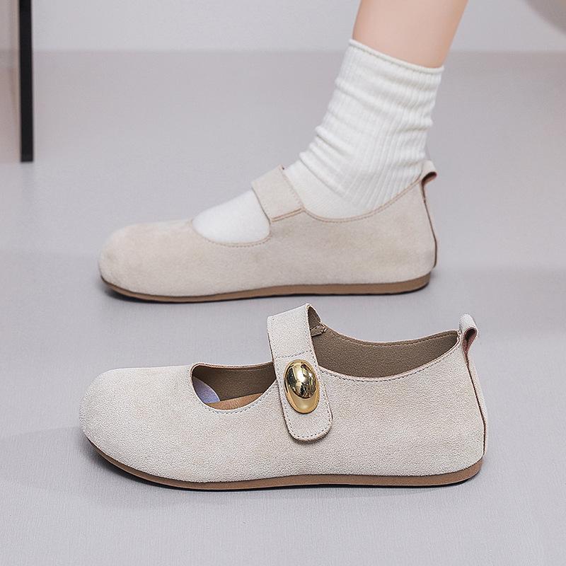 Women's Retro Mary Jane Shoes, Hidden Height, Soft Soles, Round Toe, Closed Heel, Spring/Autumn Style