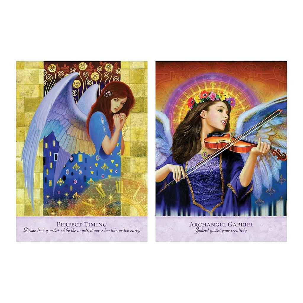 Kancharo 45-Card Oracle Card Set, Tarot Card Reading [Angel Power Wisdom Cards], Includes Japanese Oracle Card Basic Instructions & Pouch (Authentic)