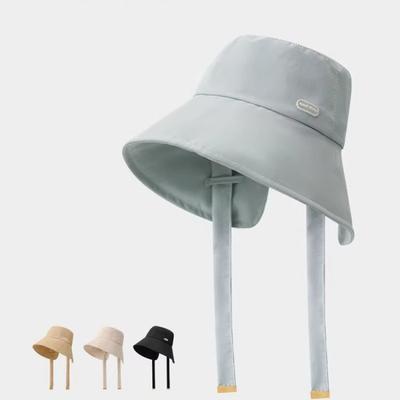 Summer Strap Bucket Hat 80g Ultra Light Spring and Summer Sun Protection Hat Women's Simple Sun Hat Sun Hat Breathable