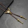 Multifunctional Cow Motif PU Leather Necklace Practical Alloy Detailing Unisex Stylish Jewelry For Daily Wear