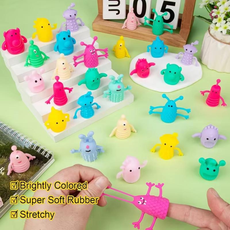 5/10/20/30 PEZZI Marionette da Dito Giocattoli Mostro Carino Gomma Morbida Giocattoli Elastici per Giochi di Ruolo Festa di Compleanno Bambini Gadget per Feste Bambini Bambola Fidget