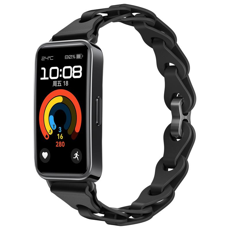 

НОВЫЙ силиконовый ремешок-цепочка для Huawei band 9, резиновый ремешок для часов Huawei band 8, цветной ремешок для девочек и женщин huawei band 8