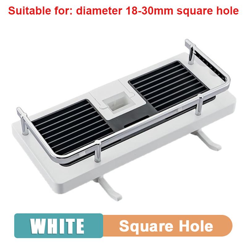 Shower Storage Holder Bathroom Shelf Pole Shelves Shampoo Tray Stand No Drilling Lifting Rod Shower Head Holder Rack Organizer
