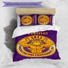 3pcs Custom Name Cartoon Omega Psi Phi Bedding Set Duvet Cover Closure Includes 1 Duvet Cover & 2 Pillowcases for All Seasons Bedroom Decor