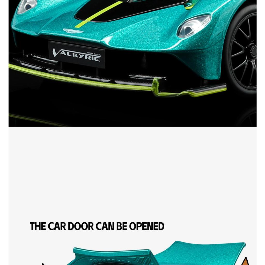 NEW 1/23 Aston Martin Valkyrie Supercar Alloy Model Car Toy Diecasts Metal Casting Sound and Light Car Toys for Children Vehicle