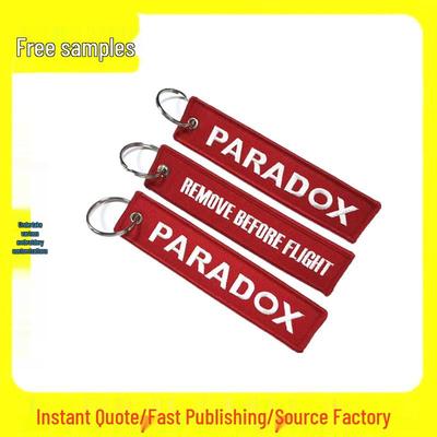 Aviation Double-Sided Embroidered Keychain – High-Density Polyester ID Holder