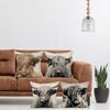 Highland Cow Throw Pillowcase, Decorative Cow Print Linen Pillowcase Sofa Cushion Living Room Car Bedroom Cushion Cover