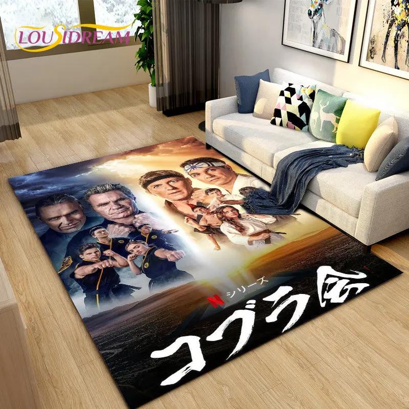 Cobra Kai Amanda TV-Karate-Teppich, groß, Teppich für Wohnzimmer, Schlafzimmer, Sofa, Fußmatte, Dekoration, rutschfeste Bodenmatte für Kinderspiele
