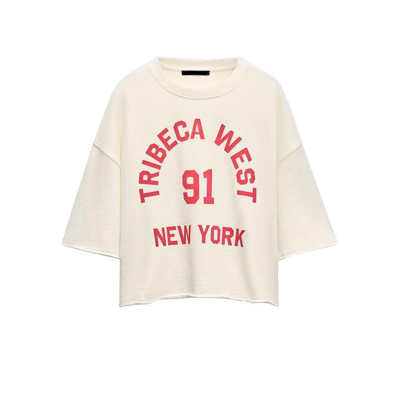 Early Autumn New Arrival Female Fashion Stylish Printing Flannel Sweatshirt 3253804 Text Decoration Shorts 3253807