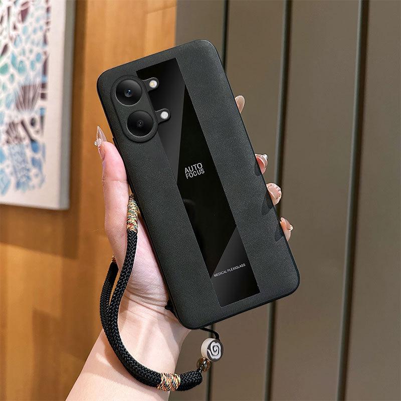 Sheepskin Leather Carbon Fiber Texture Pattern Case For Poco X8 ProMax F8 Ultra X/M/F 7 6 Pro Hypercar Design Protect Back Cover