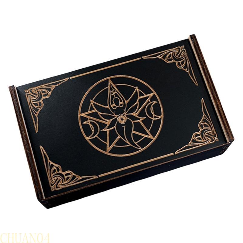 A1A2 Push Pull Tarot Cards Storage Box Portable Card Container Astrologys Trinkets Box Divination Card Storage Case