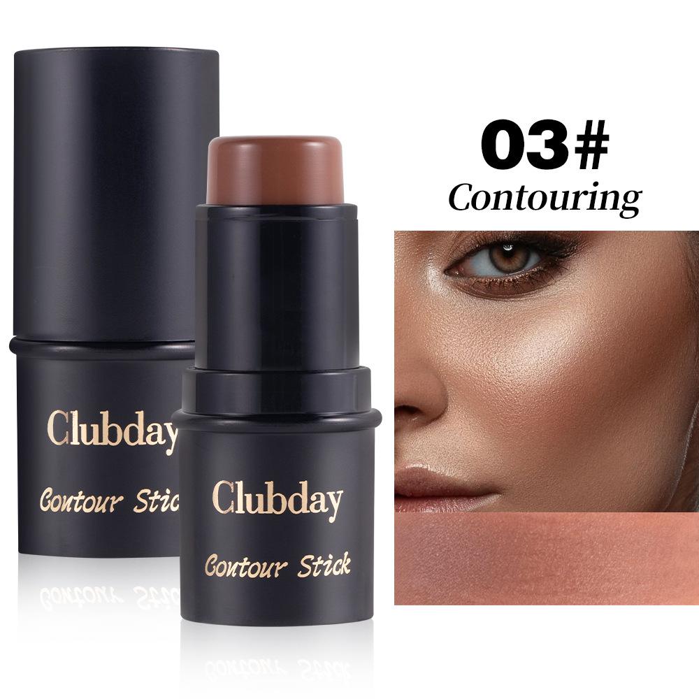 4PCS Clubday Q Matte Jelly Blush Rouge All-in-One Makeup Facial Contour Grooming Brightening Stick