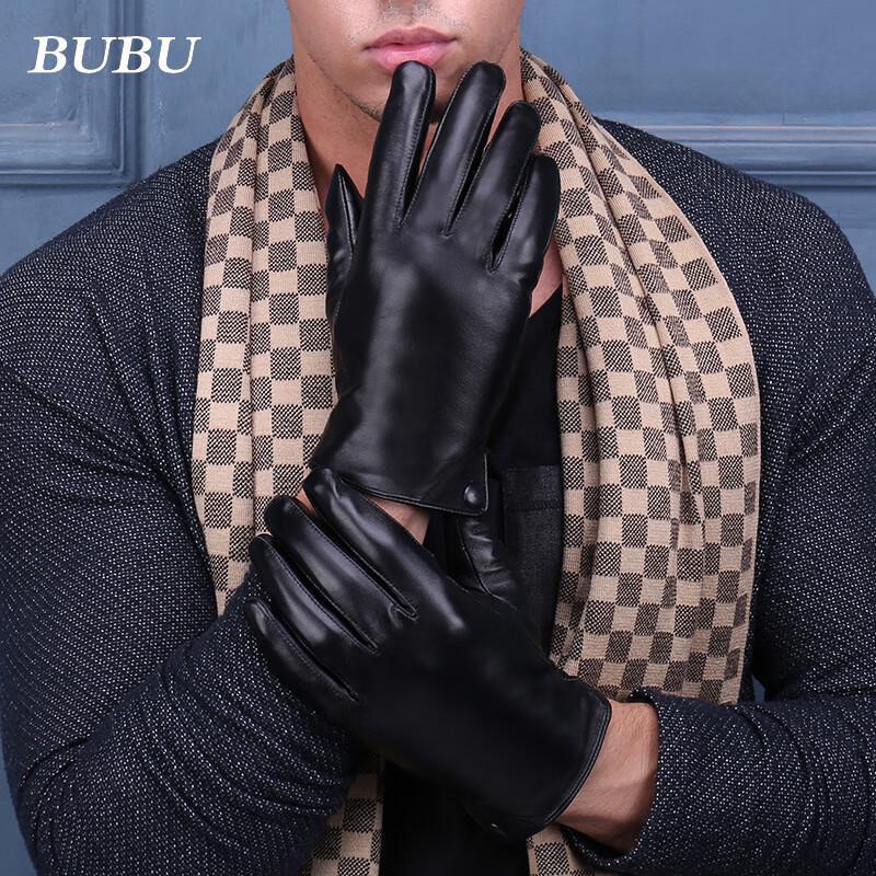 Мужские перчатки BUBU из натуральной козьей кожи с сенсорным экраном XL
