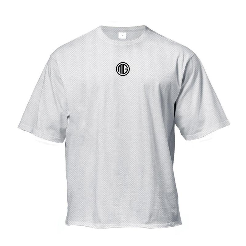 Do The Work  Oversized Mens Dropped Shoulder Bodybuilding Fitness Workout Mesh Summer Loose Quick Dry Gym Sports Printed T-shirt