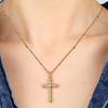 Practical Crosses Pendant Charm Jewelry Copper Craftsmanship with Adjustable Chain for Comfortable Daily Wear