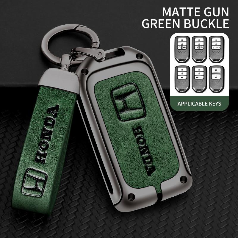 

Zinc Alloy Car Smart Remote Key Case Cover Shell For Honda Vezel City Civic Jazz BRV BR-V HRV Protector Fob Keychain Accessories