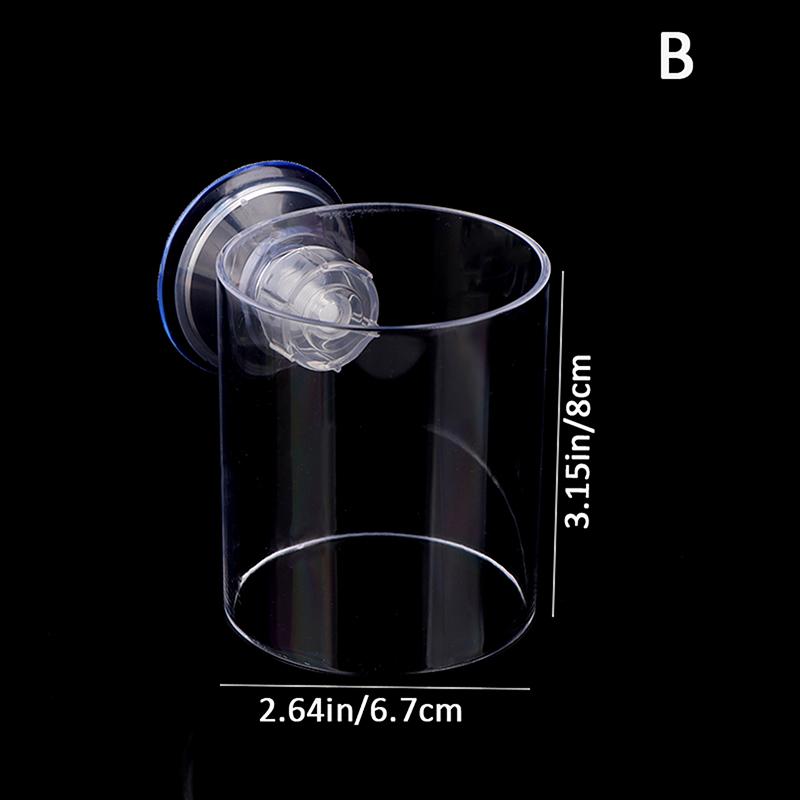 Fish Tank Feeding Ring Transparent Acrylic Rectangle Round Shape Aquarium Suspensible Feeder For Tank Floating Food Dispenser