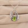 Peridot Gemstone Silver Partywear Pendant, 925 Sterling Silver Women Jewelry, August Birth-Stone Gift CP-42-1