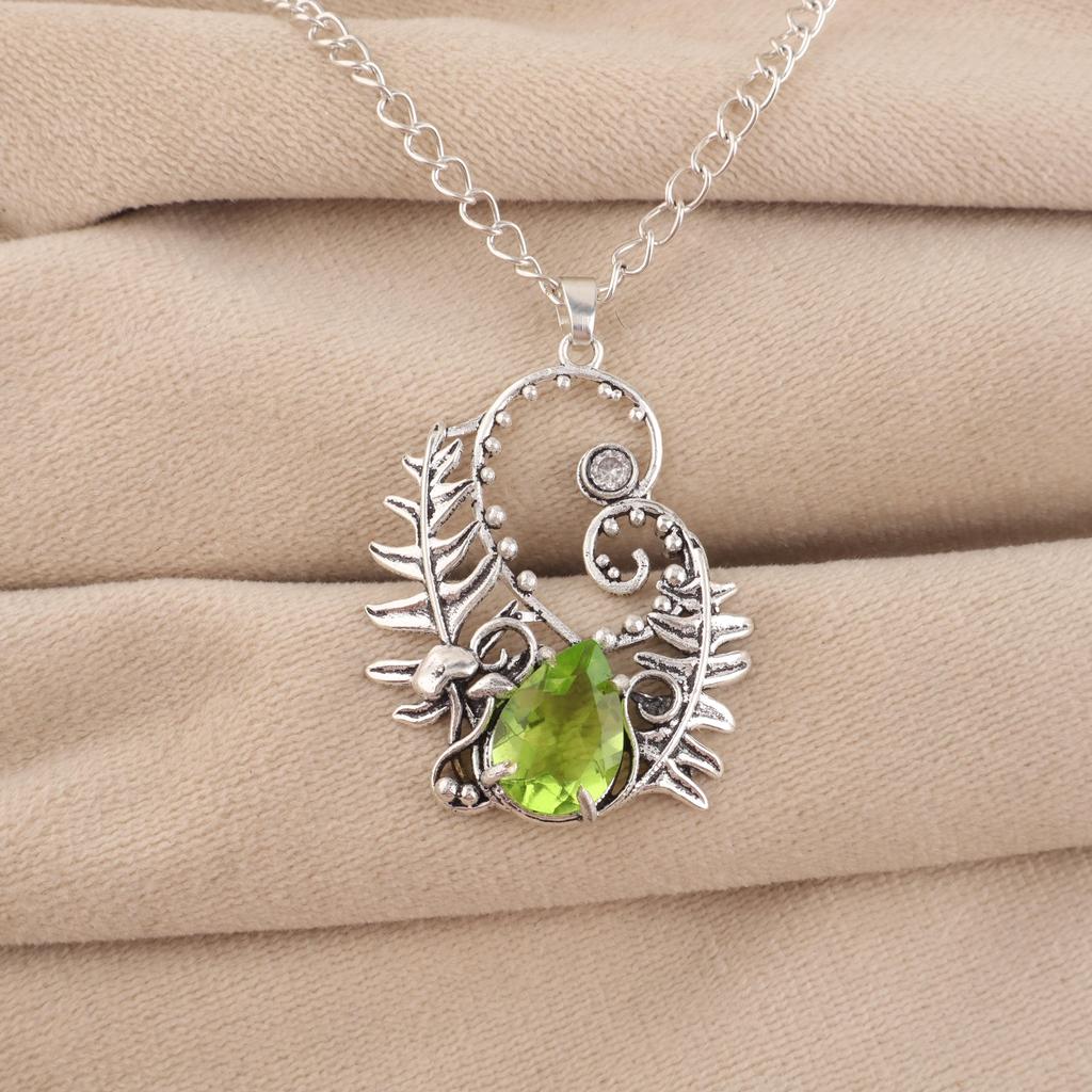 Peridot Gemstone Silver Partywear Pendant, 925 Sterling Silver Women Jewelry, August Birth-Stone Gift CP-42-1