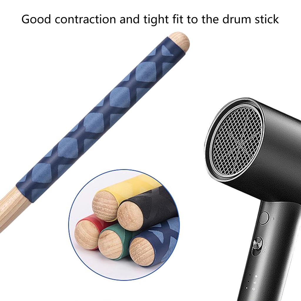 1 Pair Drumstick Grips Antislip Drum Handle Wrap Sweatbands Drum Sticks Handle Grip Drumming Drum Percussion Accessory