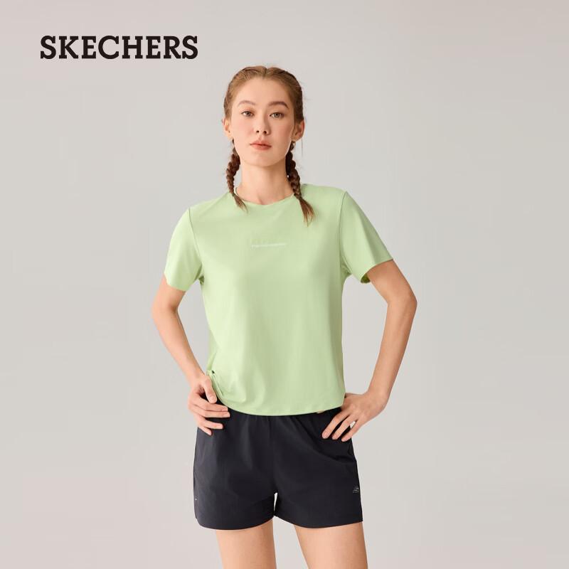 Skechers Women's Fashion Knit Short Sleeve T-Shirt P226W108