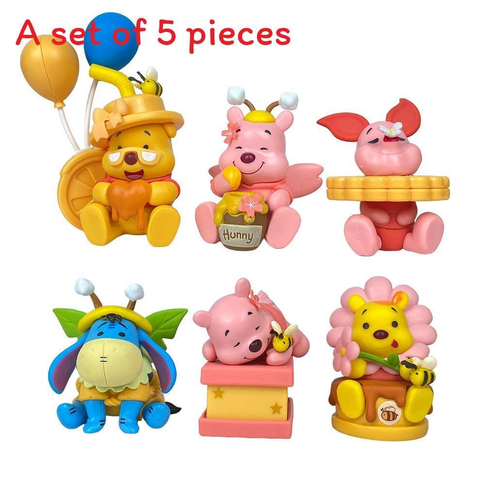 Bear Pooh Piglet Tigger Eeyore Honey Cake Character Food Series Ornament Model