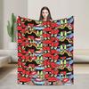 Soft Blanket Children Camping SpongeBobs Bikini Bottom Scene Throw Blanket  Flannel Bedspread For Home Decor Sofa Bed Cover