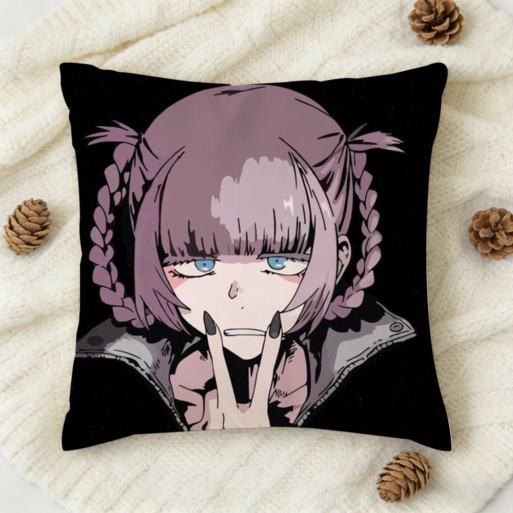 Anime Call of The Night Doublesided Printed Square Decorative Cushion Cover for Sofa Living Room Home Decor
