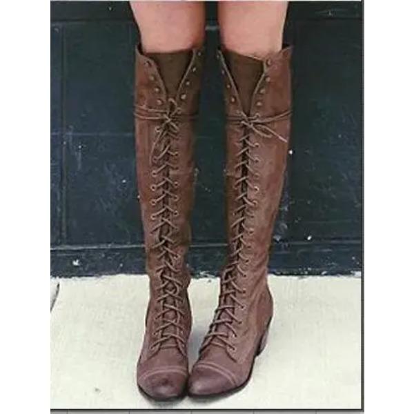 

Men Women Winter Spring Autumn Boots New Long Tube Keep Warm Thigh High Sewing Thread Rivet Heel Zipper 698 Insulated Material for Winter Comfort 45