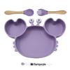 Silicone Suction Crab Plate: Divided Baby Tableware for Feeding & Weaning