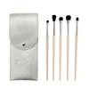 New Makeup Brush 5 Soft-bristled Eye Shadow Set Concealer Brush Eyebrow Brush Blending Highlight Brush Leather Bag