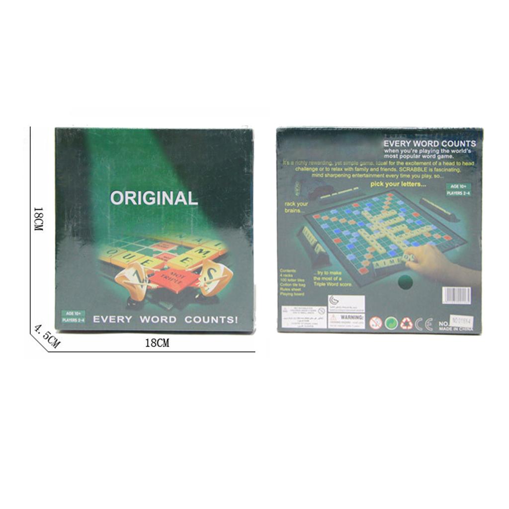 100PCS English Spelling and Word Game Crossword Matching Letter Table Game for Crafts Letters Education Games and DIY