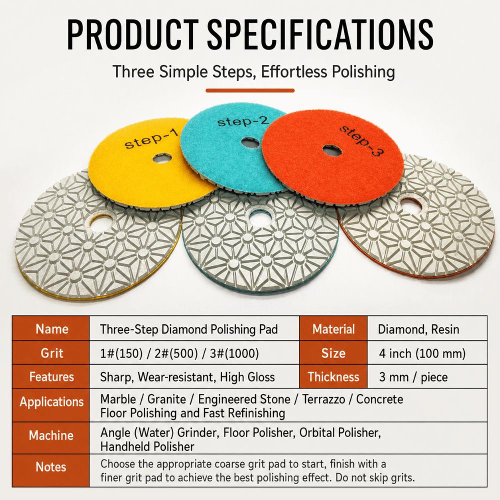 Resin powder Stone Grinding Disc 4 Inch Size Marine Buff Wheel Floor Abrasive Pad Granite Grinding