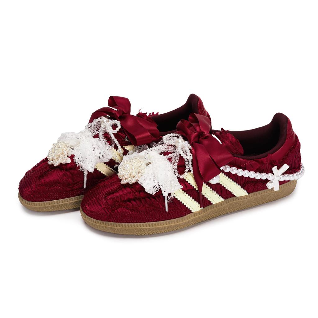 adidas Originals x Caroline Hu SAMBA OG Xi Zhu Tong Xin, Caja de Zapatos Especial Resistente a la Abrasión Zapatillas de Skate de Caña Baja JP9281(Equipo80-S-BOX)