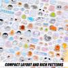 4pcs Cute Animal Stickers with Laser Diamond Edge for Scrapbooking Craft Supplies Material Kids Girls Gift