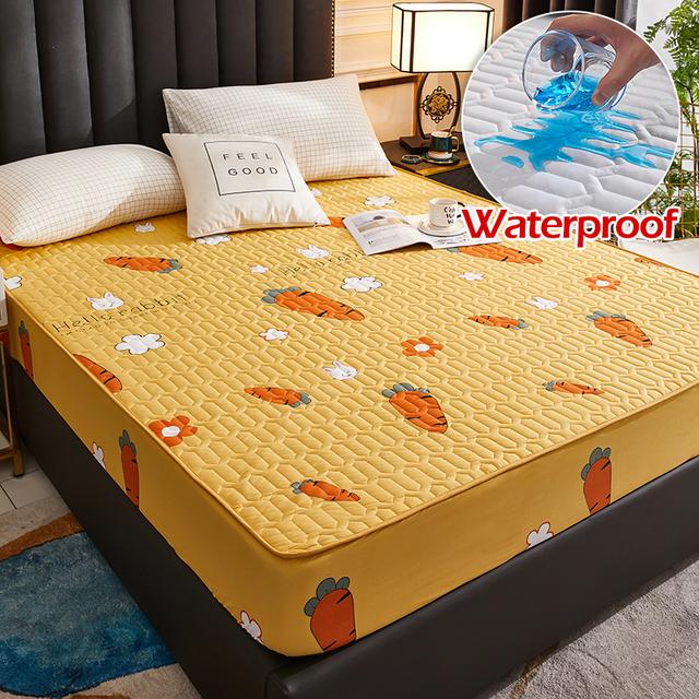 

Водонепроницаемая простыня с рисунком из мультфильма, покрывало на резинке с нескользящей простыней для кровати размера «king size» 160x200