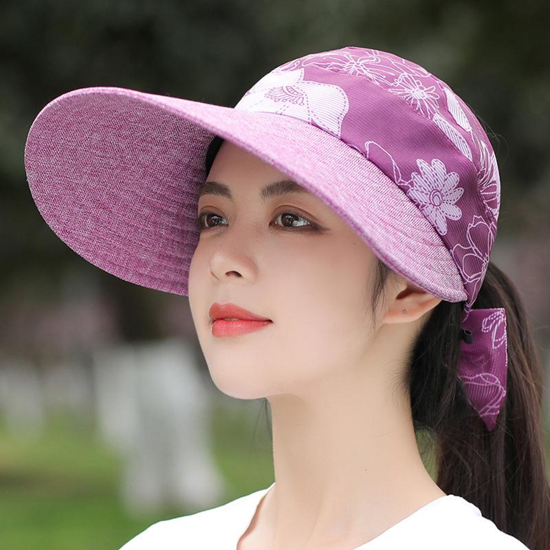 כובע בד פרח נושם 1 יחידה כובע שמש טמפרמנט כובע הצללה חיצוני